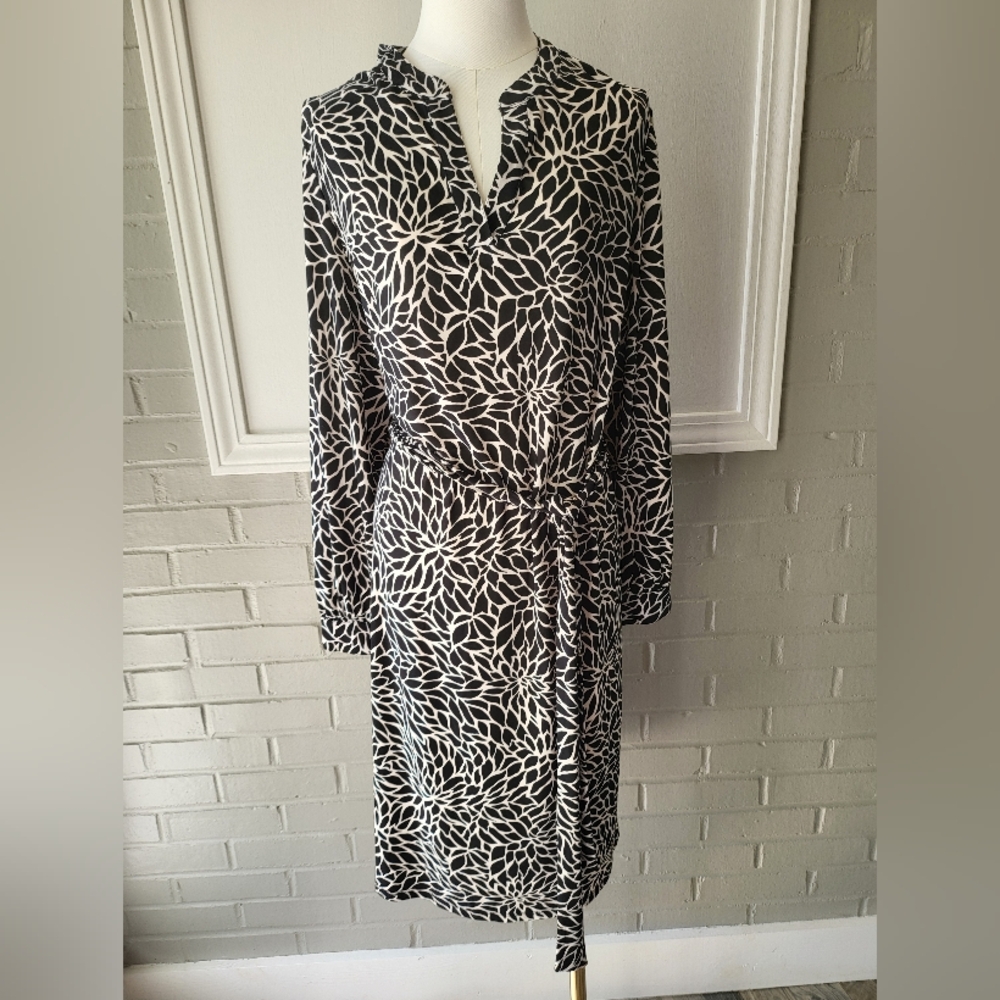 Anne Klein Black and White Print Dress
